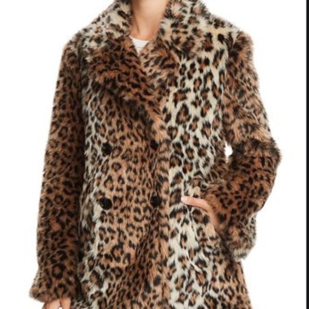 JOIE Tiaret Jacket Old Oak Leopard Coat Small $498